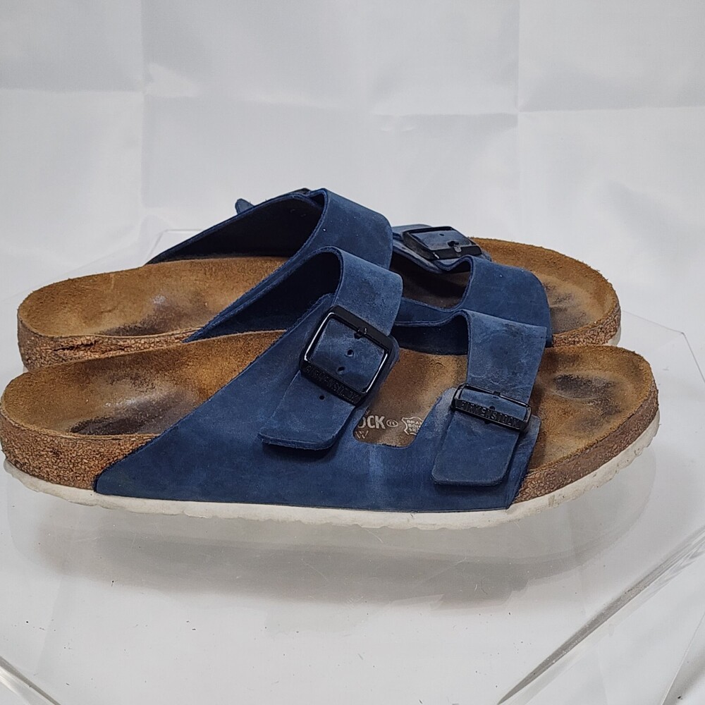 Repair BIRKENSTOCK for J.CREW ARIZONA Men 45/12 W Blue/White Leather Sandals